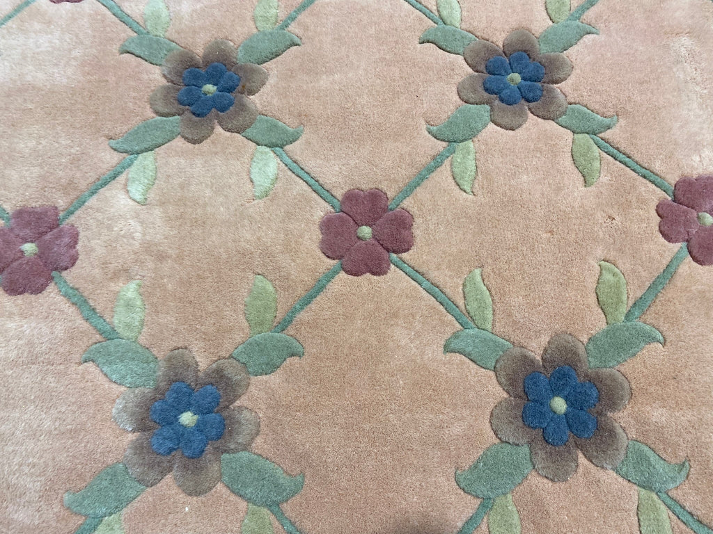 8.2 x 11.3 Estate Chinese Handmade Wool Rug TRANSITIONAL #F-6906