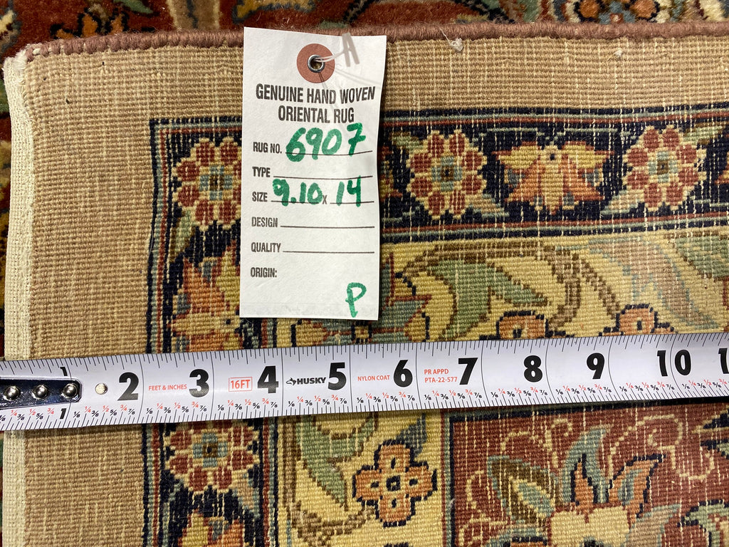 9.10 X 14.0 Finer Weave Handmade Rug NEUTRAL BROWN #F-6907