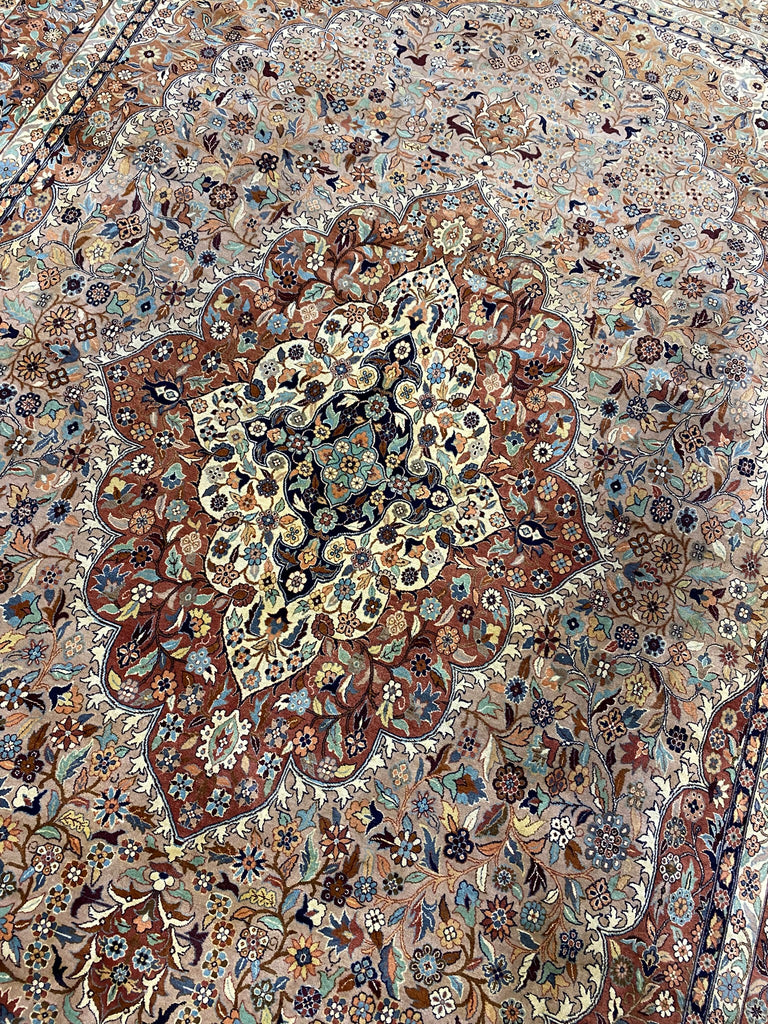 9.10 X 14.0 Finer Weave Handmade Rug NEUTRAL BROWN #F-6907