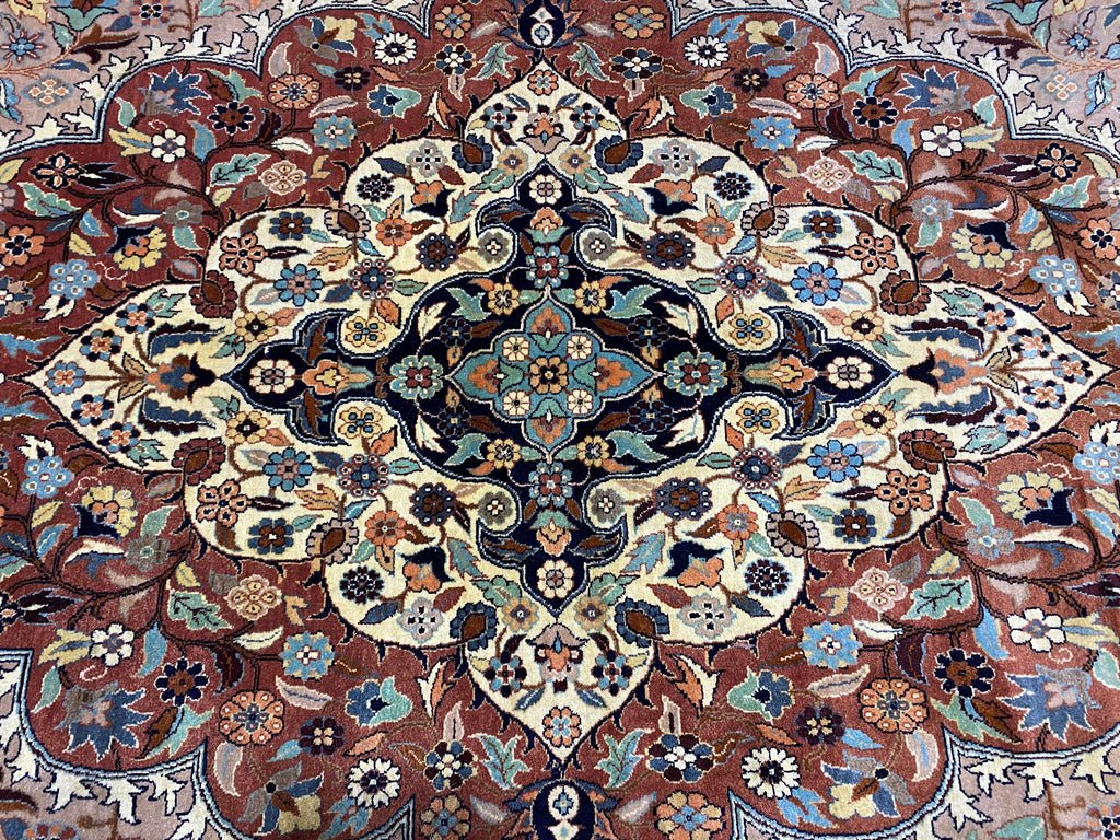 9.10 X 14.0 Finer Weave Handmade Rug NEUTRAL BROWN #F-6907