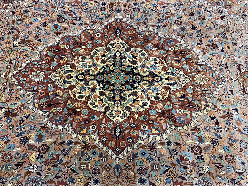 9.10 X 14.0 Finer Weave Handmade Rug NEUTRAL BROWN #F-6907