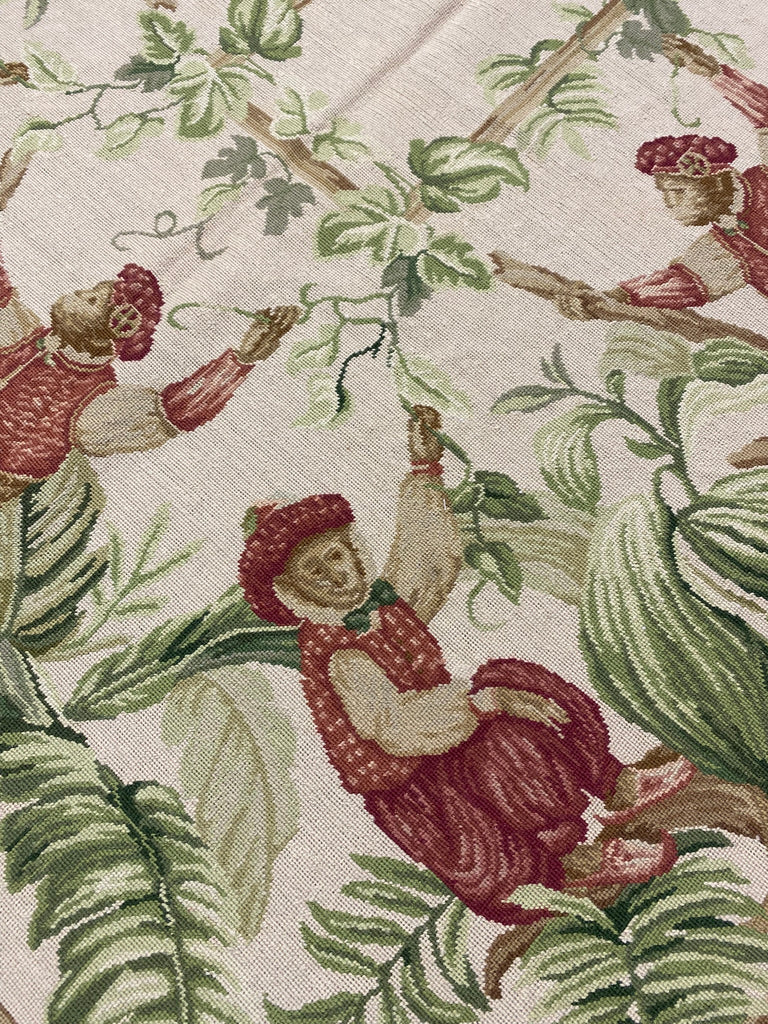 4.0 x 6.0 Monkey Garden Handmade Needle Point Tapestry Rug #F-6909