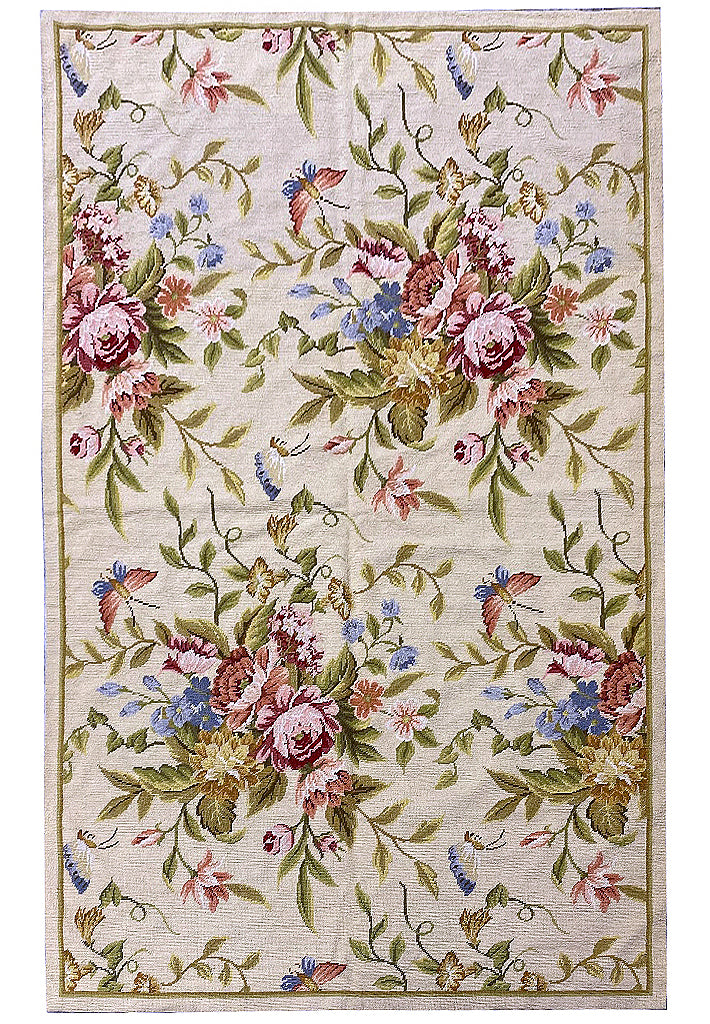 4.0 x 6.0  Needle Point Beautiful Spring Rug  #F-6910