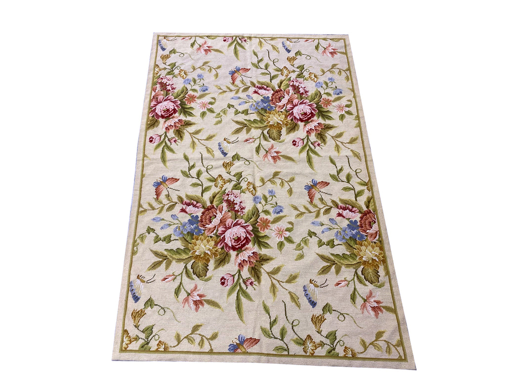 4.0 x 6.0  Needle Point Beautiful Spring Rug  #F-6910