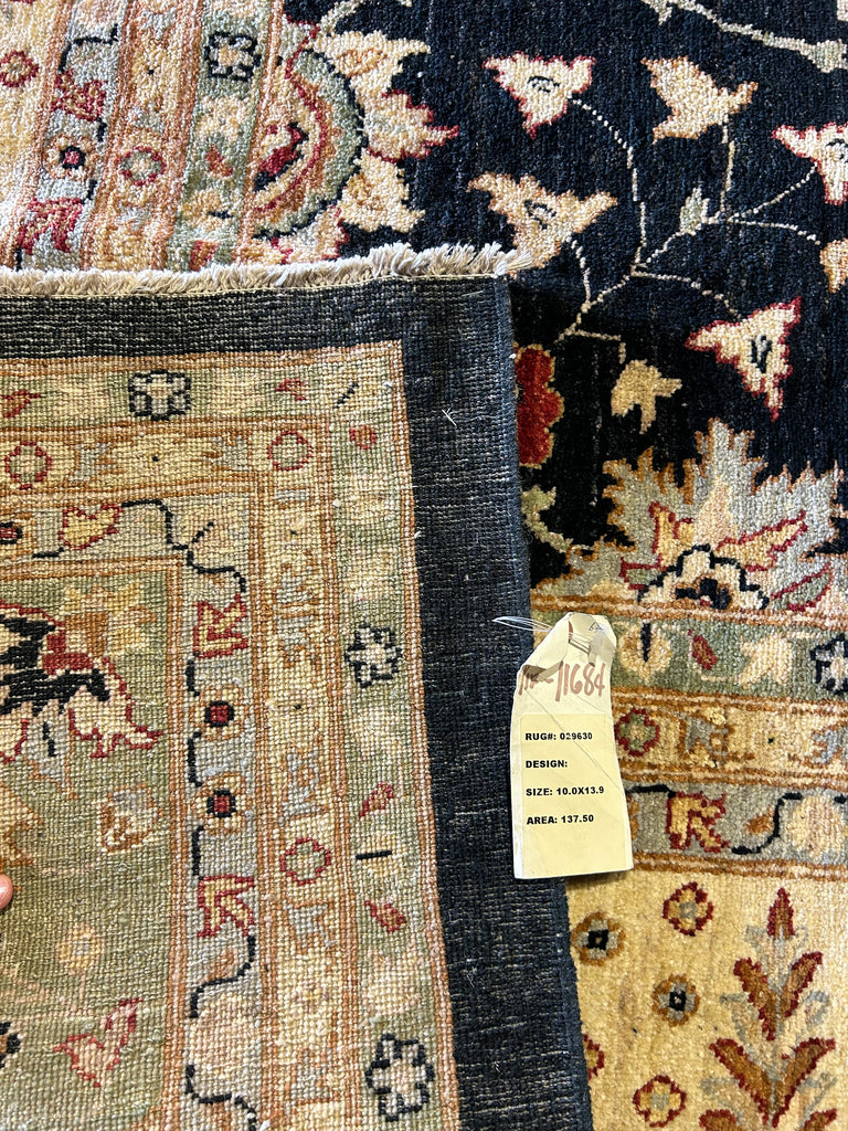 BLACK CHOBI PESHAWAR ZIGLER 10' x 14' Rug 11684