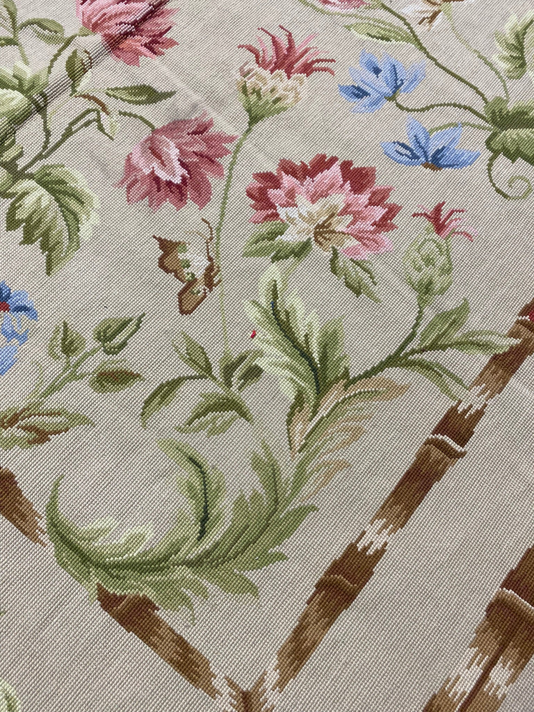 5.0 x 8.0 Needle Point Transitional French  Floral Rug #F-6914