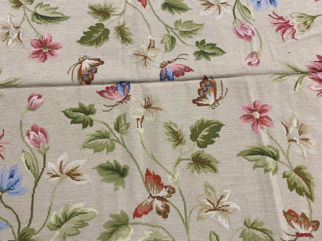 5.0 x 8.0 Needle Point Transitional French  Floral Rug #F-6914