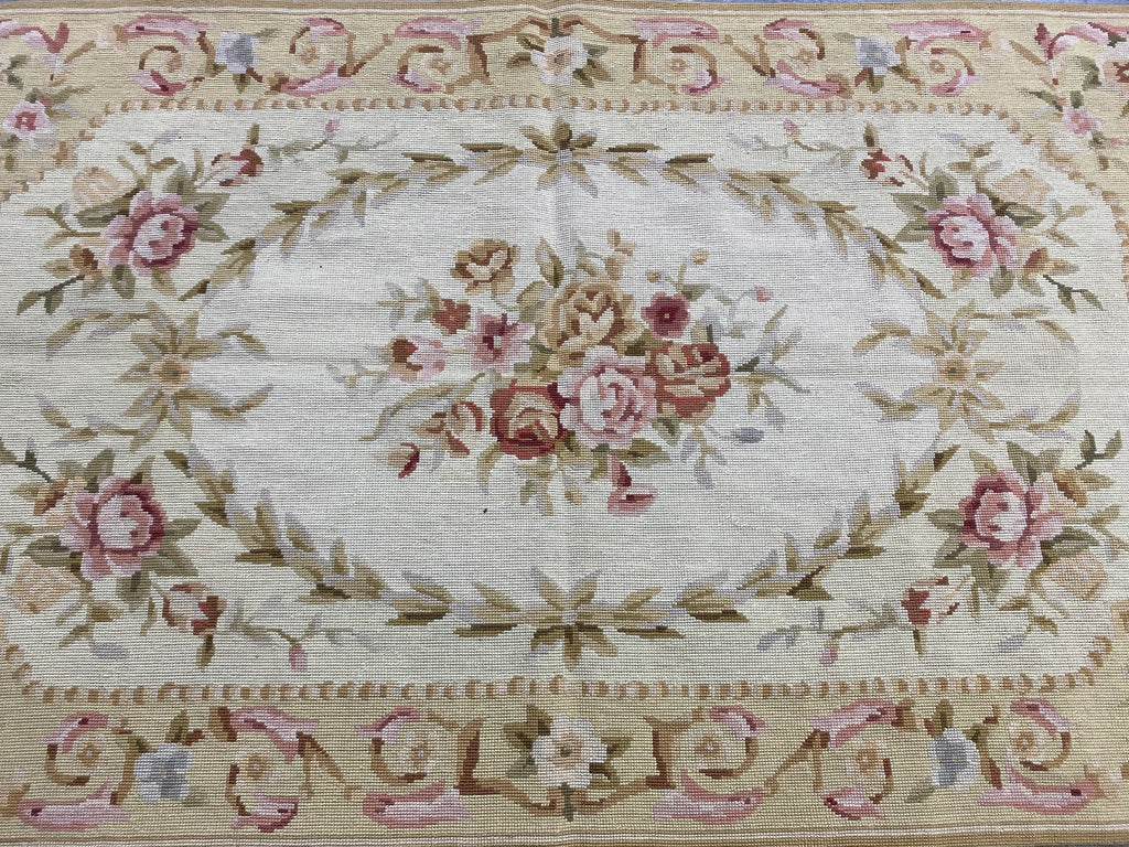 3.0 x 5.0 Needle Point French Aubusson Flat Weave Rug #F-6915