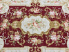 Load image into Gallery viewer, 4.0 x 6.0 Fine Flat Aubusson Weave Rug French Aubusson BURGUNDY  #F-6918