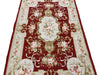 Load image into Gallery viewer, 4.0 x 6.0 Fine Flat Aubusson Weave Rug French Aubusson BURGUNDY  #F-6918