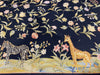Load image into Gallery viewer, 6.0 x 9.0 Needle Point English Garden NICE ANIMALS BLACK  #F-6920