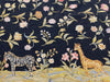 Load image into Gallery viewer, 5.0 x 8.0 Tropical Needle Point Rug Deers Ducks BLACK  #F-6922