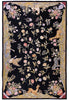 Load image into Gallery viewer, 5.0 x 8.0 Tropical Needle Point Rug Deers Ducks BLACK  #F-6922