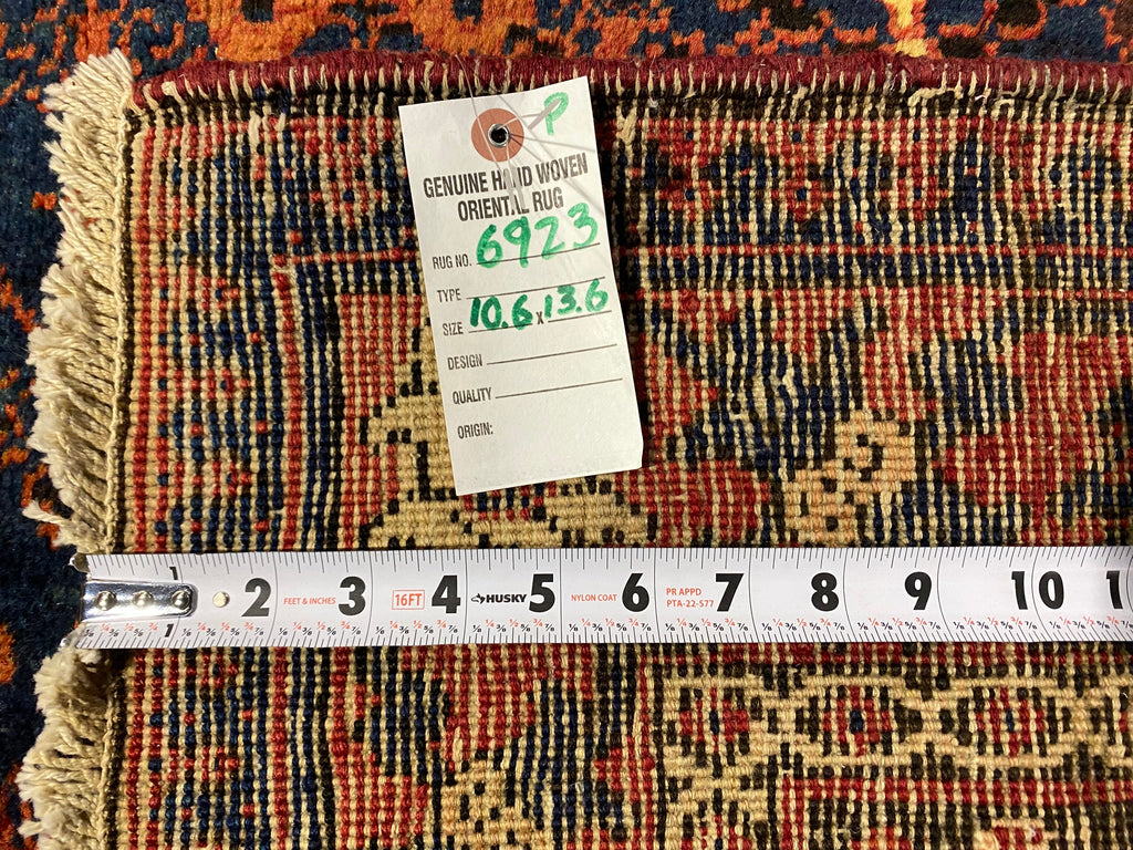 10.6 x 13.6 Persian Mahal Joshagan Wool Rug #F-6923