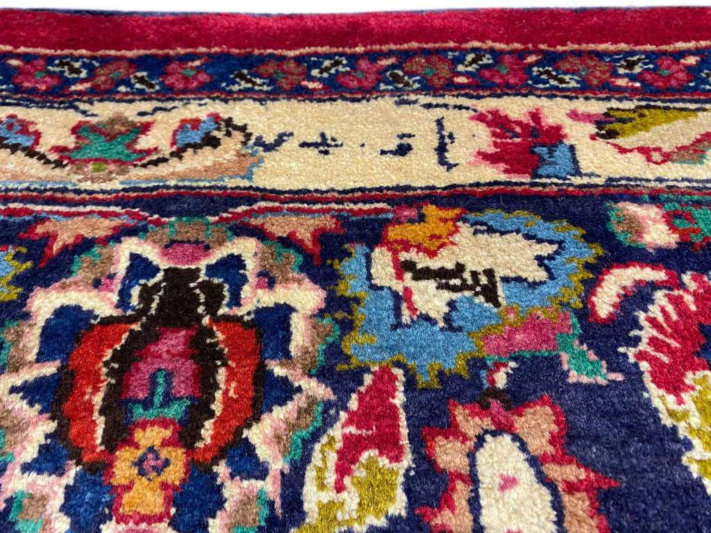 10.0 x 13.0 SIGNED Persian Mashad Rug RCH BURGUNDY   #F-6925