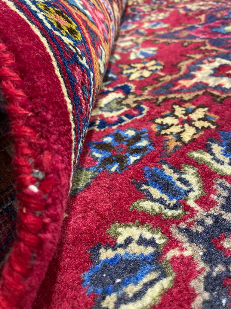 9.8 x 13.0 Authentic Persian Handmade Wool Rug Rich Burgundy  #F-6926