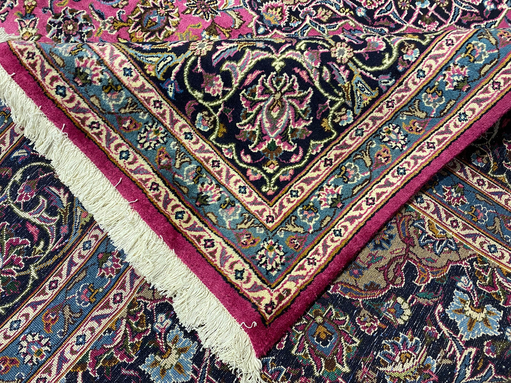9.7 x 12.9 Persian Handmade Wool Kashan rug ROSE BERRY RED #F-6927