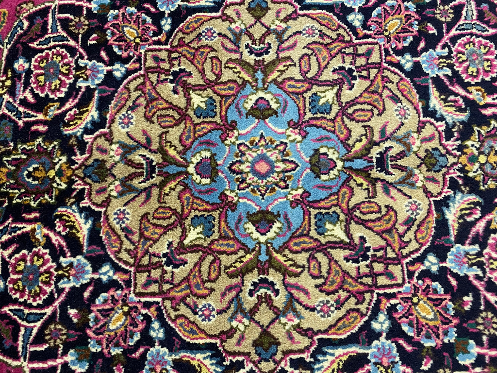 9.7 x 12.9 Persian Handmade Wool Kashan rug ROSE BERRY RED #F-6927