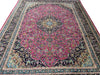 Load image into Gallery viewer, 9.7 x 12.9 Persian Handmade Wool Kashan rug ROSE BERRY RED #F-6927