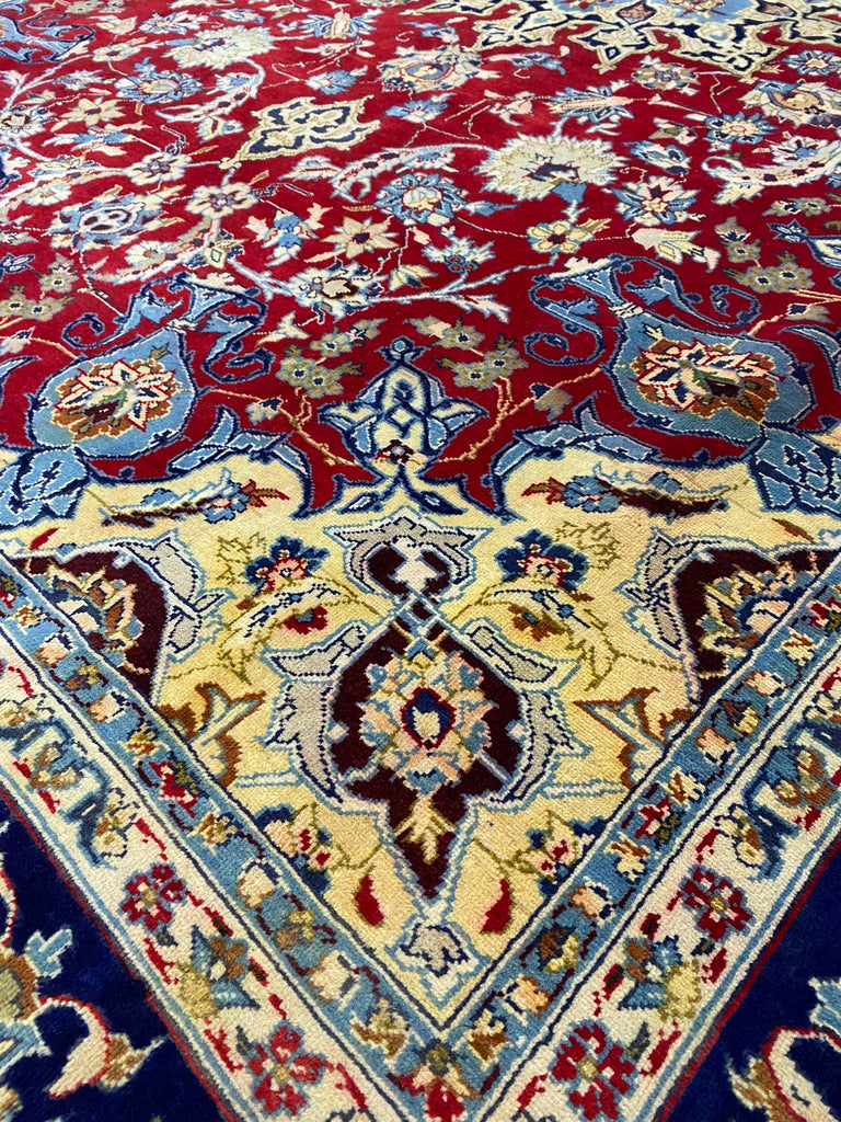 10.0 x 14.0 Persian Esfahan Najafabad Wool Handmade Rug #F-6928
