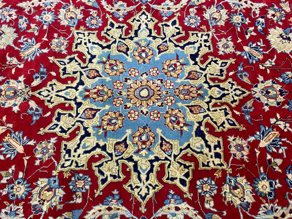 10.0 x 14.0 Persian Esfahan Najafabad Wool Handmade Rug #F-6928