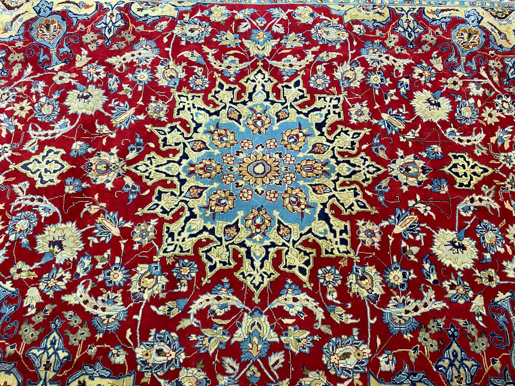 10.0 x 14.0 Persian Esfahan Najafabad Wool Handmade Rug #F-6928