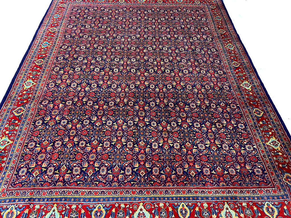 9.6 x 13.0 Persian Herati Mahi Tabriz Mahal Wool Rug #F-6930