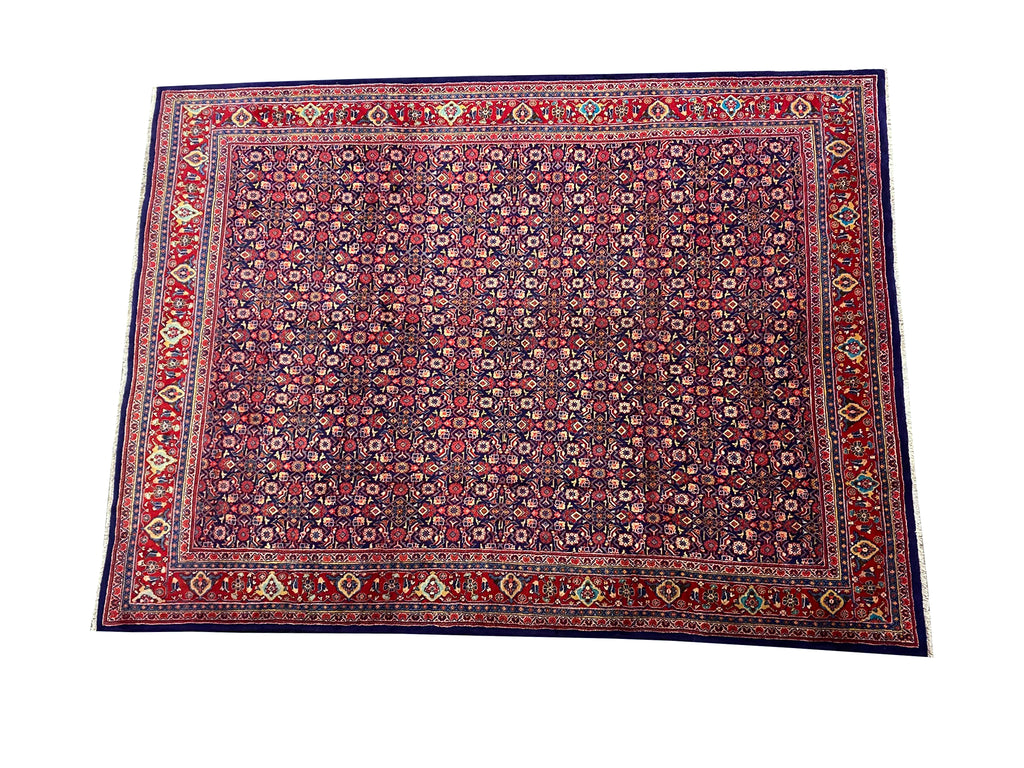 9.6 x 13.0 Persian Herati Mahi Tabriz Mahal Wool Rug #F-6930