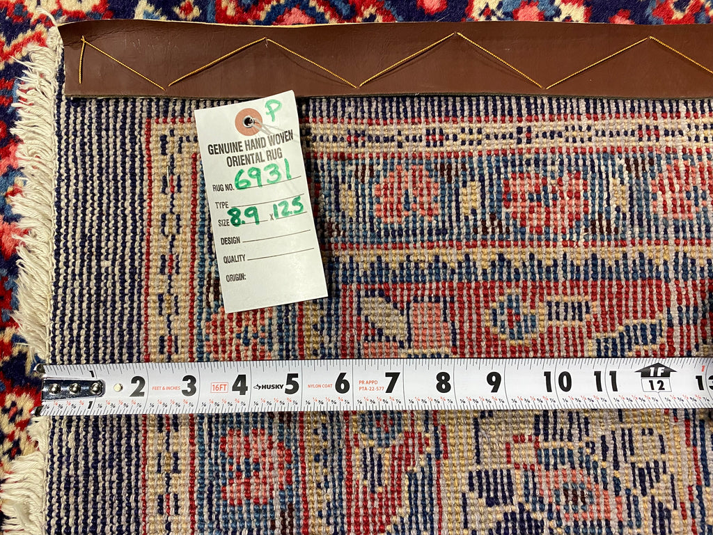 8.9 x 12.5 Persian Tabriz Rug Handmade Wool Mahi Herati IRAN  #F-6931