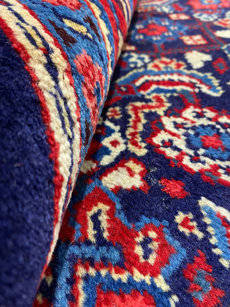 8.9 x 12.5 Persian Tabriz Rug Handmade Wool Mahi Herati IRAN  #F-6931