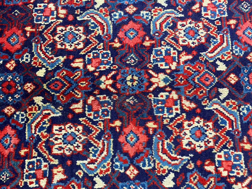 8.9 x 12.5 Persian Tabriz Rug Handmade Wool Mahi Herati IRAN  #F-6931