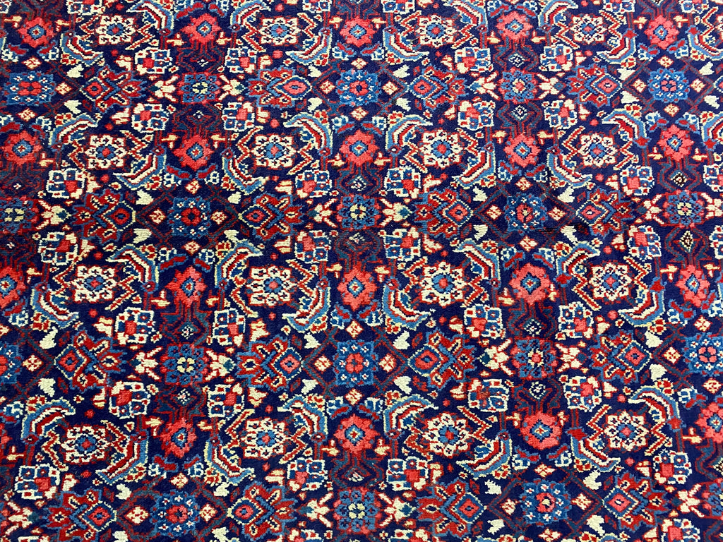 8.9 x 12.5 Persian Tabriz Rug Handmade Wool Mahi Herati IRAN  #F-6931