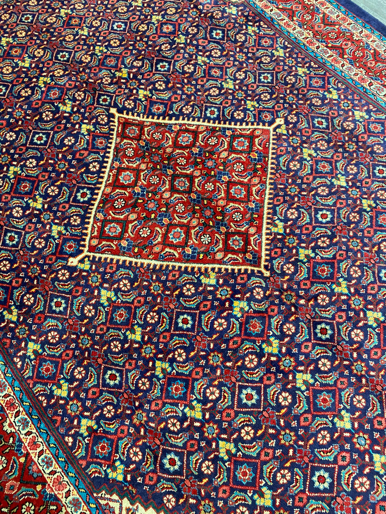 9.8 x 13.5 Persian Handmade Wool Tribal Mahal Rug #F-6932