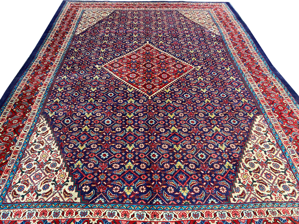 9.8 x 13.5 Persian Handmade Wool Tribal Mahal Rug #F-6932