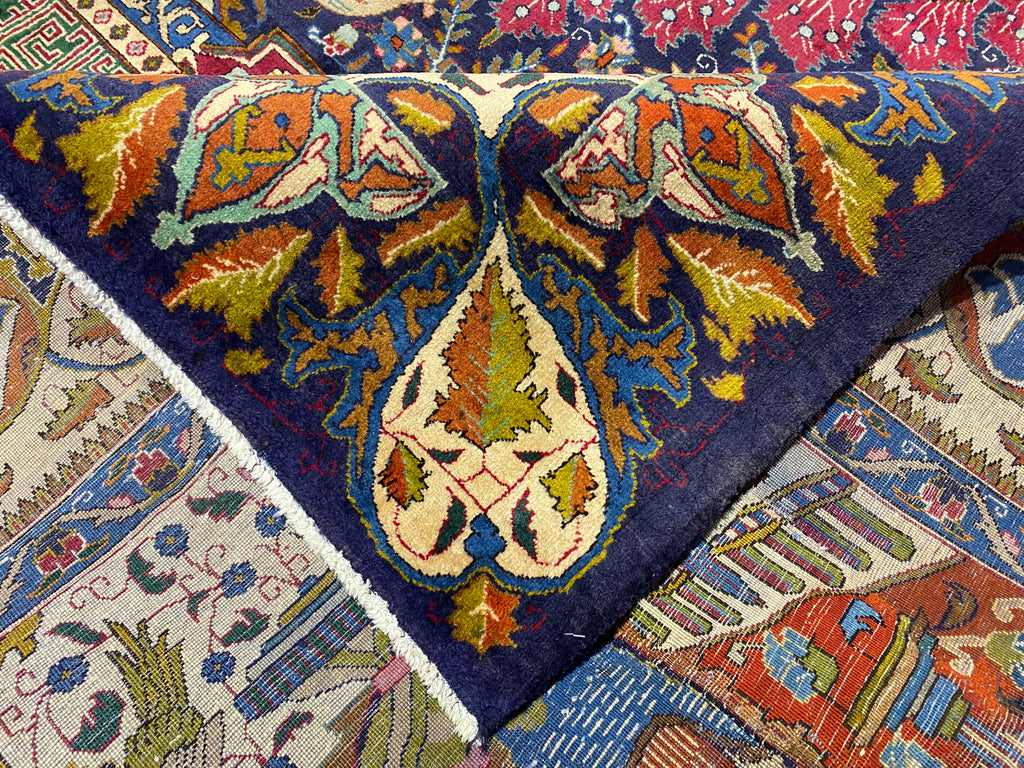 9.9 x 13.0 Persian Kashmar Rug Exotic Zirkhaki Iran Carpet  #F-6933