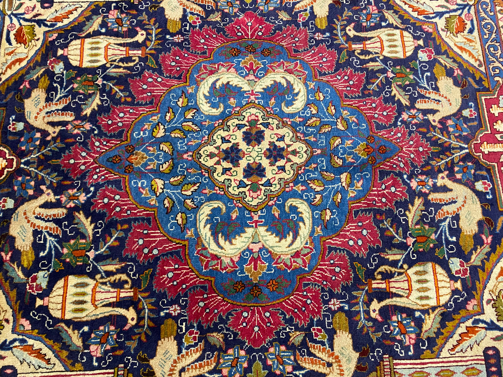 9.9 x 13.0 Persian Kashmar Rug Exotic Zirkhaki Iran Carpet  #F-6933