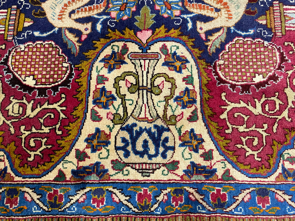 9.9 x 13.0 Persian Kashmar Rug Exotic Zirkhaki Iran Carpet  #F-6933