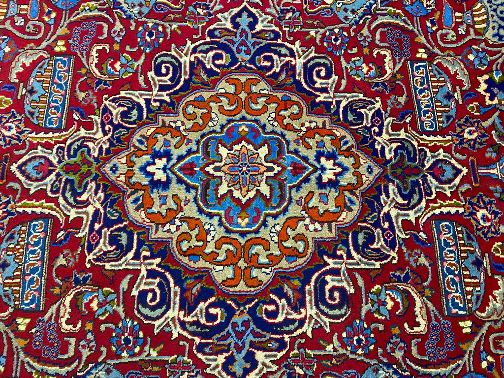 9.8 x 12.7 Amazing Exotic Pattern Persian Kashmar Rug  #F-6934
