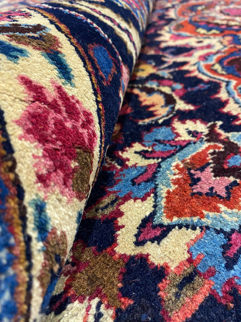 9.4 x 13.0  Quality Persian Mashad Rug RICH BURGUNDY#F-6935