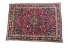 Load image into Gallery viewer, 9.4 x 13.0  Quality Persian Mashad Rug RICH BURGUNDY#F-6935