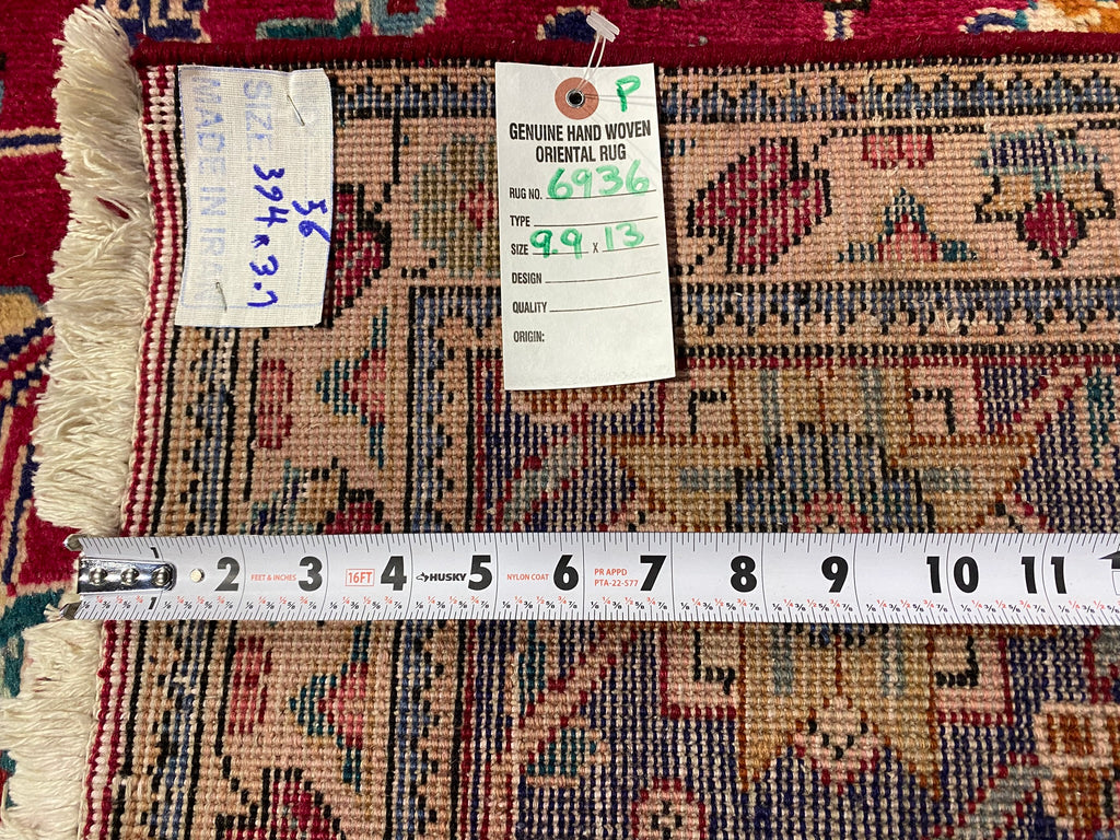 9.9 x 13.0 Persian Wool Handmade Tabriz Rug #F-6936