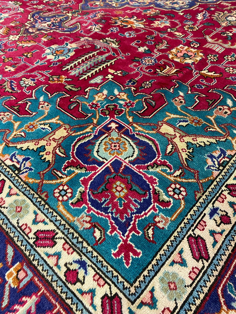 9.9 x 13.0 Persian Wool Handmade Tabriz Rug #F-6936