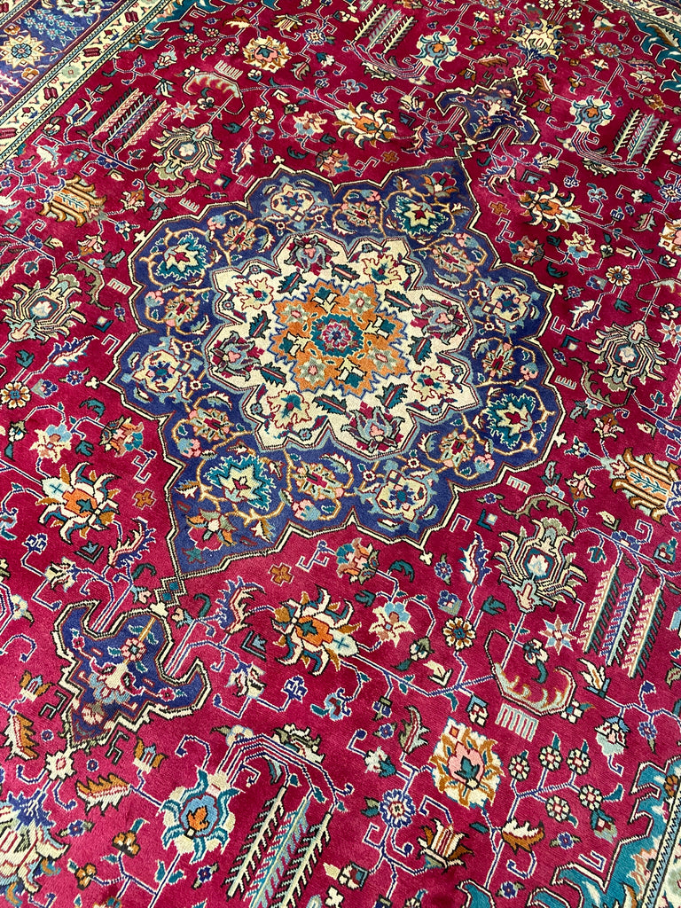 9.9 x 13.0 Persian Wool Handmade Tabriz Rug #F-6936