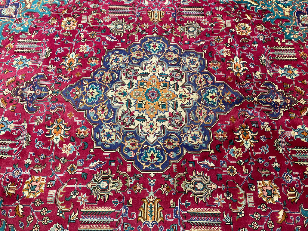 9.9 x 13.0 Persian Wool Handmade Tabriz Rug #F-6936