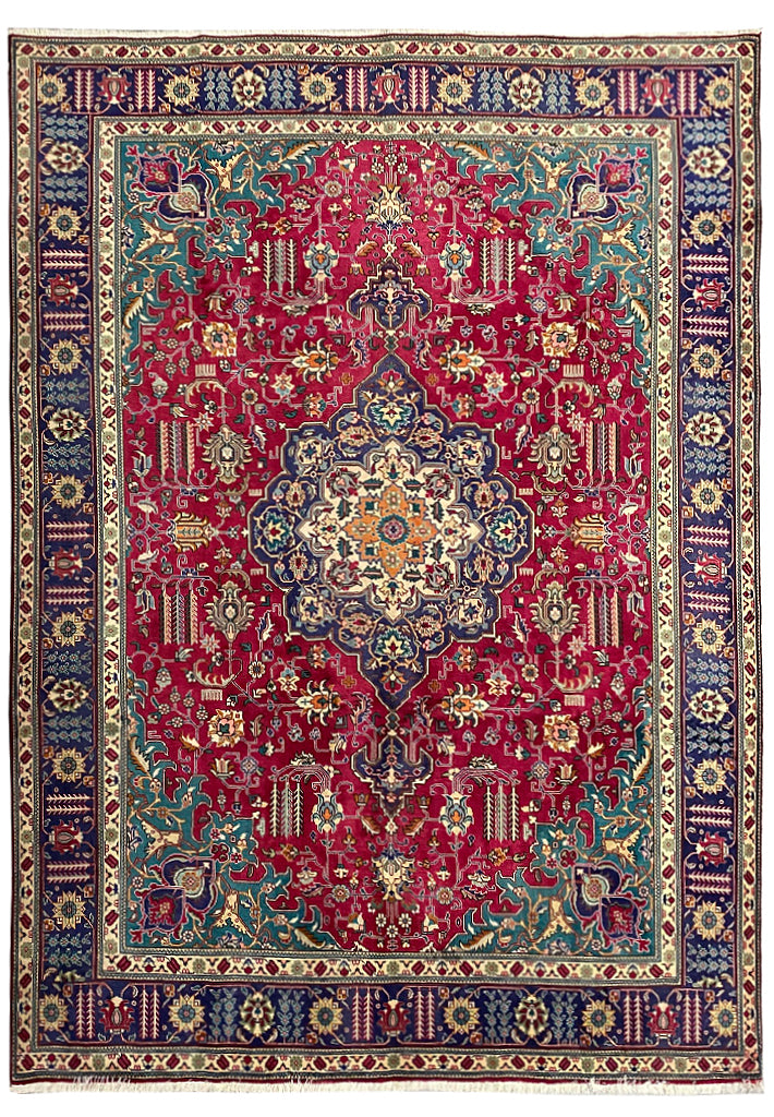9.9 x 13.0 Persian Wool Handmade Tabriz Rug #F-6936