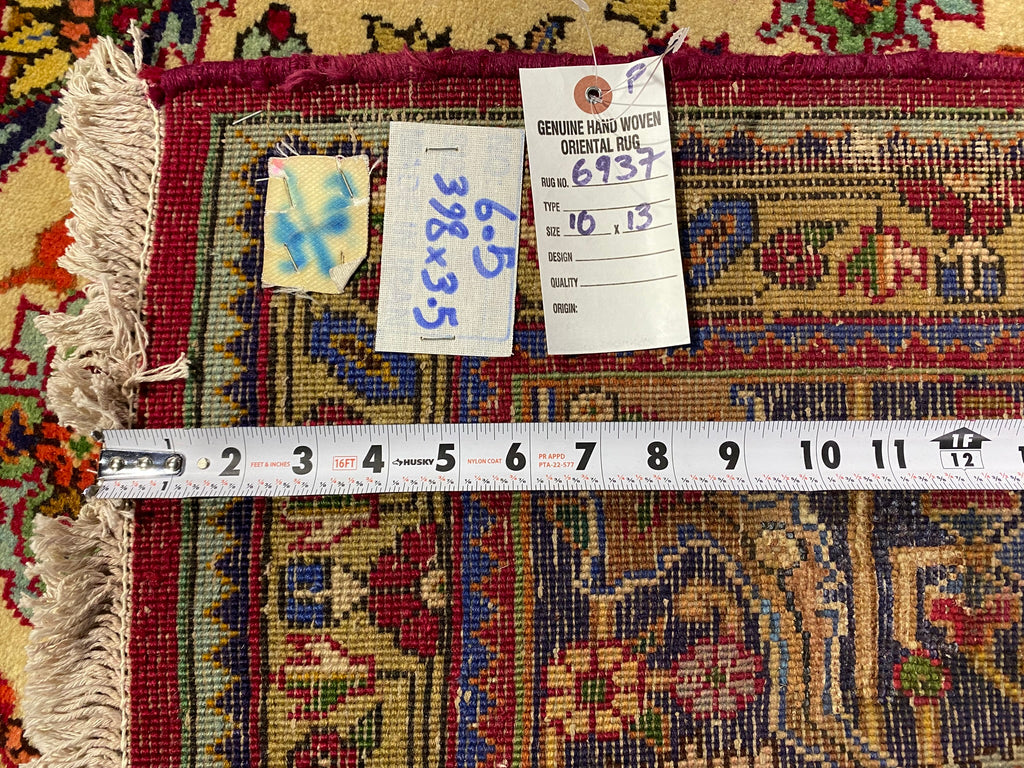 10.0 x 13.0 Authentic Persian Tabriz Rug Handmade IRAN Wool #F-6937