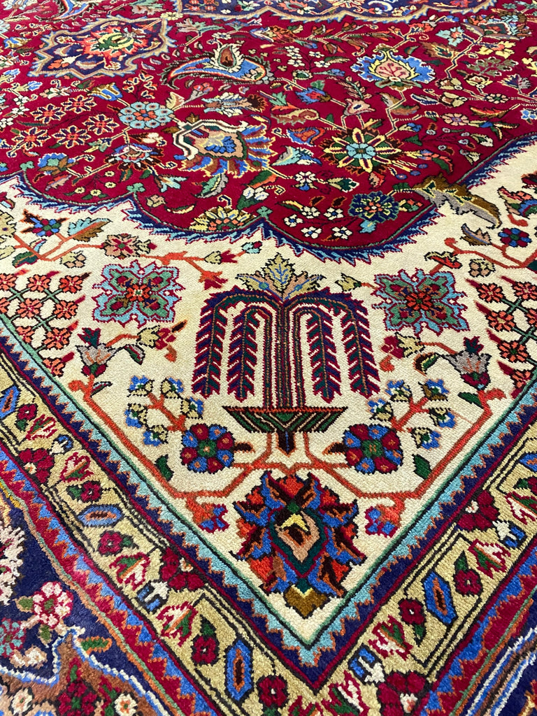 10.0 x 13.0 Authentic Persian Tabriz Rug Handmade IRAN Wool #F-6937