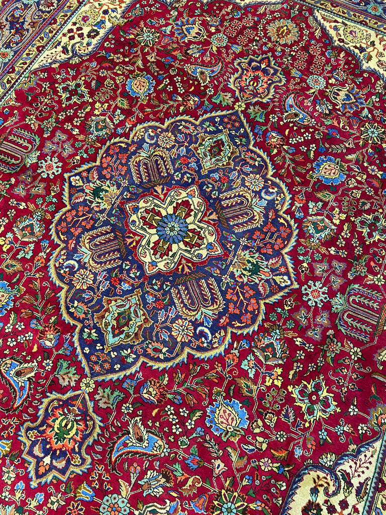 10.0 x 13.0 Authentic Persian Tabriz Rug Handmade IRAN Wool #F-6937