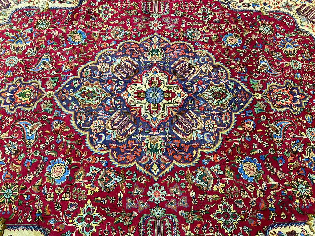 10.0 x 13.0 Authentic Persian Tabriz Rug Handmade IRAN Wool #F-6937