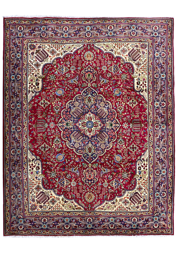 10.0 x 13.0 Authentic Persian Tabriz Rug Handmade IRAN Wool #F-6937